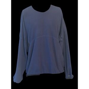 Nike Mens Size Medium Blue Long Sleeve Sweatshirt Pullover Therma Fit Swoosh